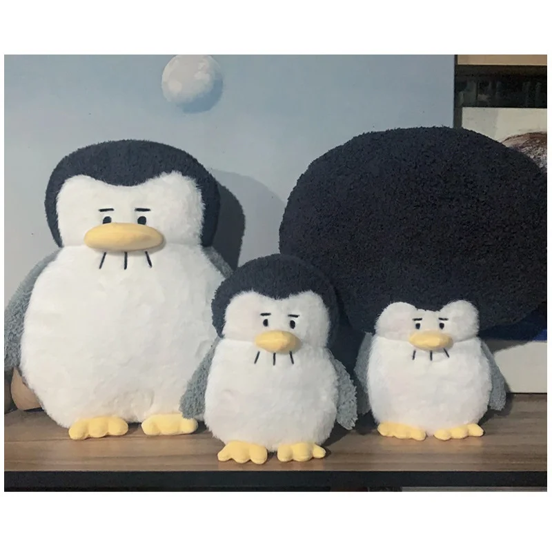 2022 Penguin doll with explosive head Sad expression doll Animal stuffed gift Ugly cute car pillow cute cushion