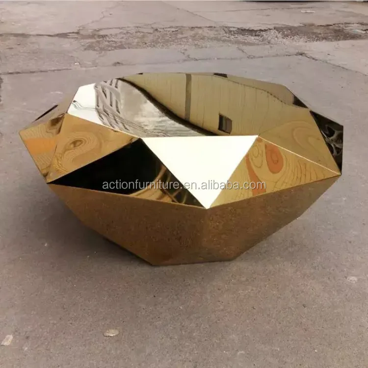 Светло-золотой роскошный новый итальянский дизайн современный простой Декор Гостиная кофейный столик из нержавеющей стали металлический журнальный столик