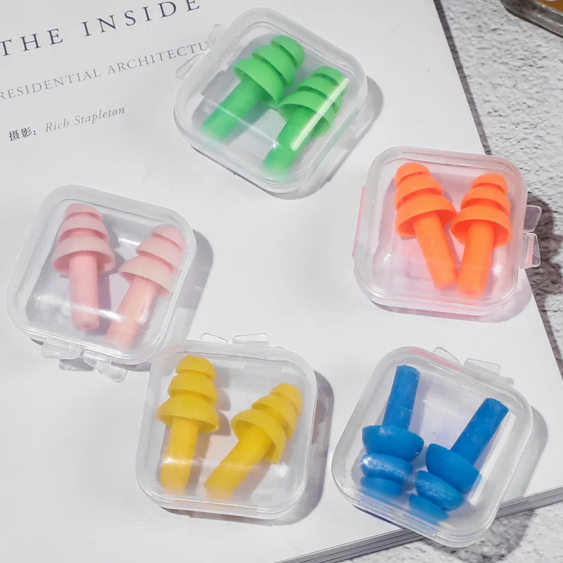 CE Approved Silicone Earplug Anti Noise Soundproof Earplugs for Study Sleeping and Swimming