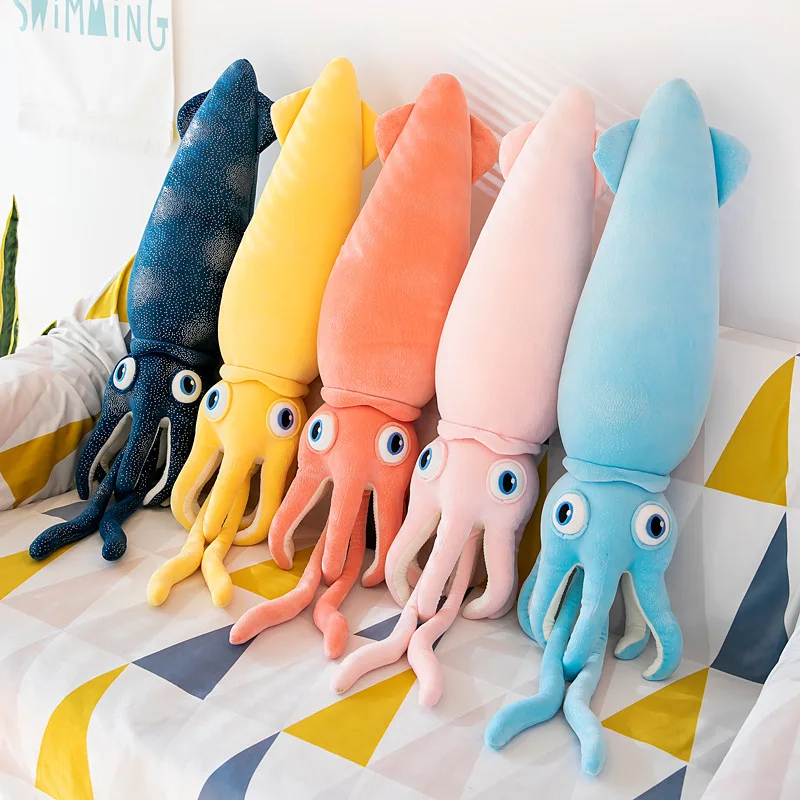 high-quality cute plush toy sea creature octopus bed sleep pillow custom long letters plush pillow octopus plush toy