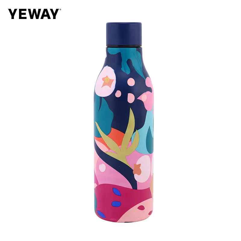 NEW Wholesale Outdoor Metal Drinking Colorful Customized 500Ml Aluminum Vacuum Flasks Thermoses Sport Water Bottle