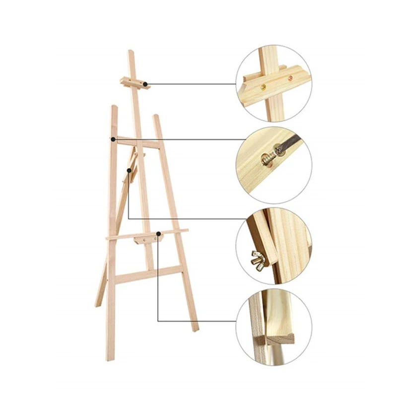 
Wooden easel display stand art craft painting easel suitable for children artists adult students classrooms and exhibitions 
