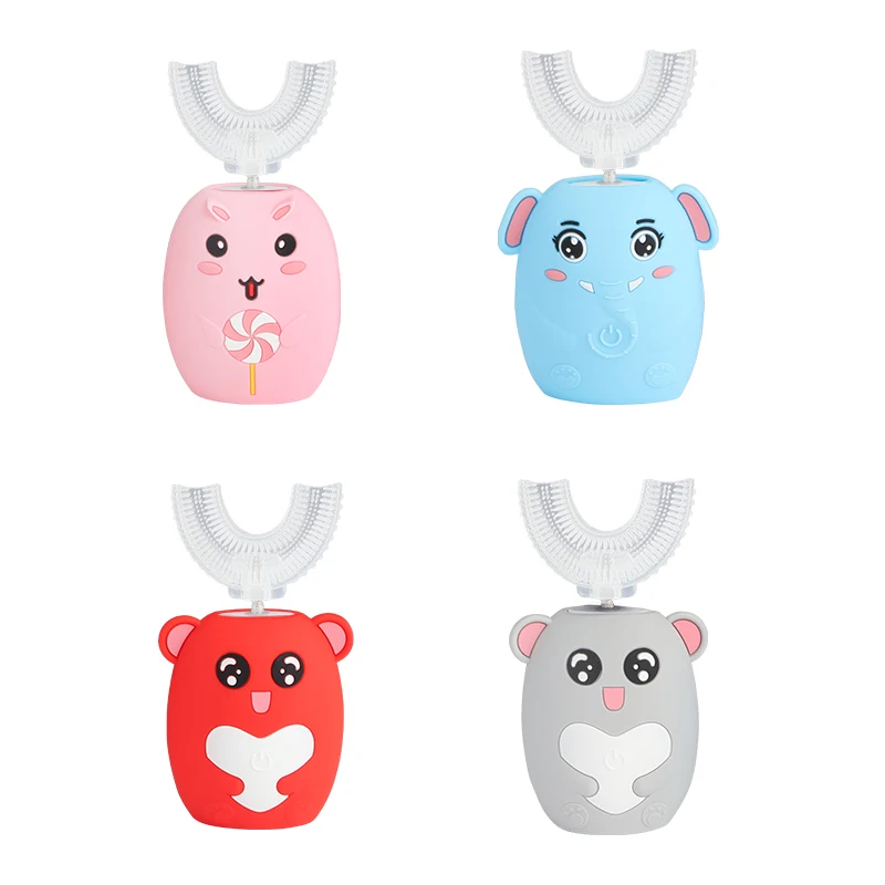 Best Quality 360 Soft Silicone Baby U-shape Toothbrush Electric Tooth brush for Kids Children