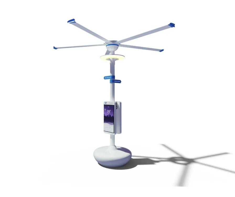 AirPole 14ft Outdoor HVLS Mist fan for Bar Shopping Mall Restaurant Waterproof Commercial Fans