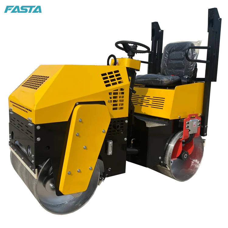 1 ton concrete and asphalt road rolling machine vibratory compactor roller