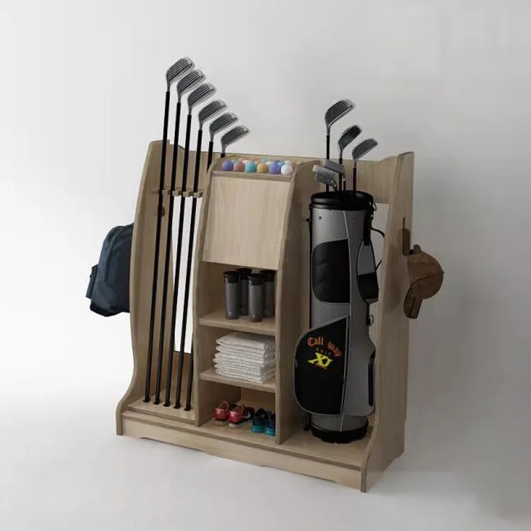 Customized Modern Style Wooden Golf Club Rack Golf Organizer Stand Rack