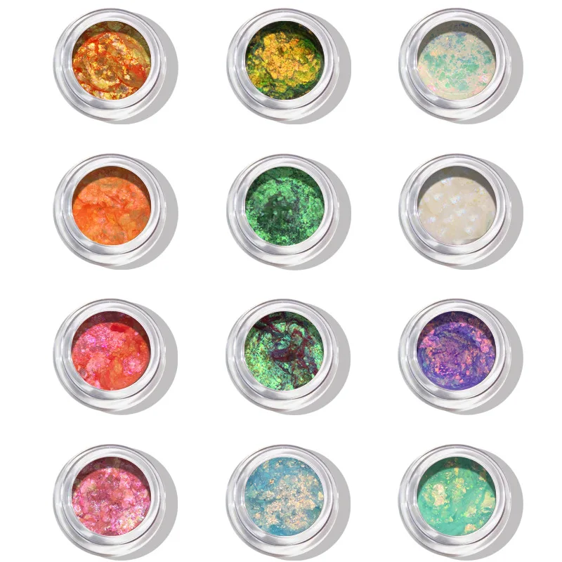 Хлопья гель макияж для глаз Duochrome блестящий крем тени век частный логотип многохромовые гелевые