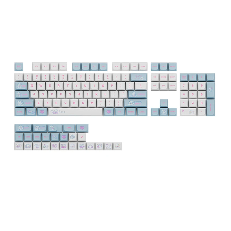 New Design 125 keys cherry profile keycap with iso enter 7u spacebar japanese pbt dye sublimation mechanical keyboard keycap set