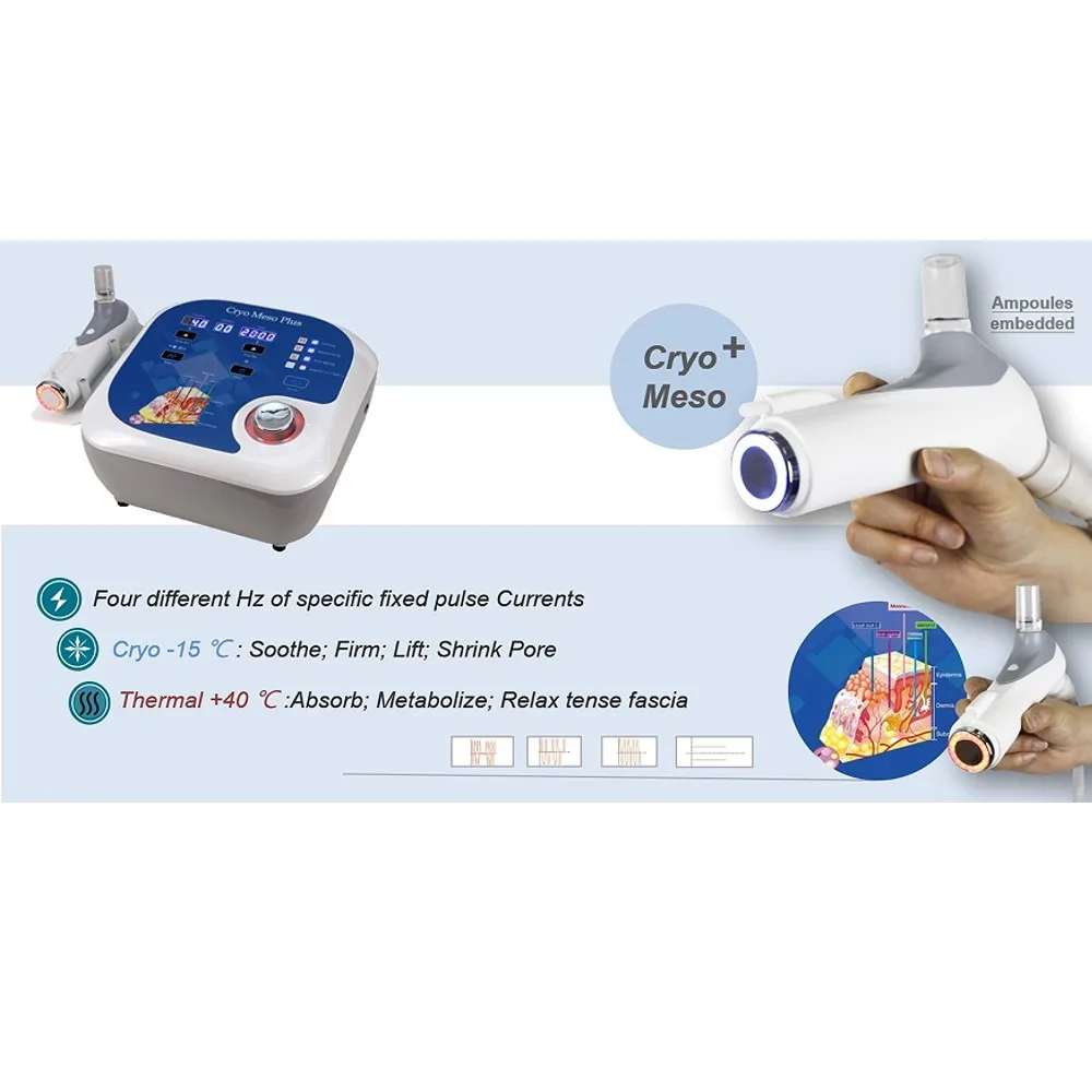 2024 cryotherapy  electroporation mesotherapy facial machine face lift detox beauty machine