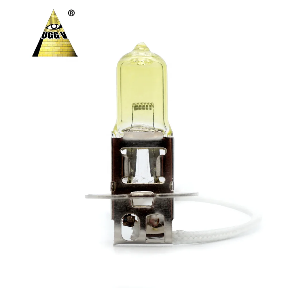High Quality Parts Car Head Lamp Halogen H3 PJ22s  Auto Head Lamp Bulb Warm White color
