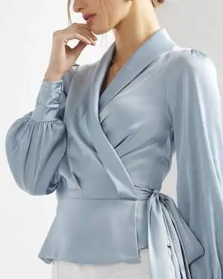 Custom Women Blouses Casual Elegant Silk Shirts Fashion for Everyday Wear