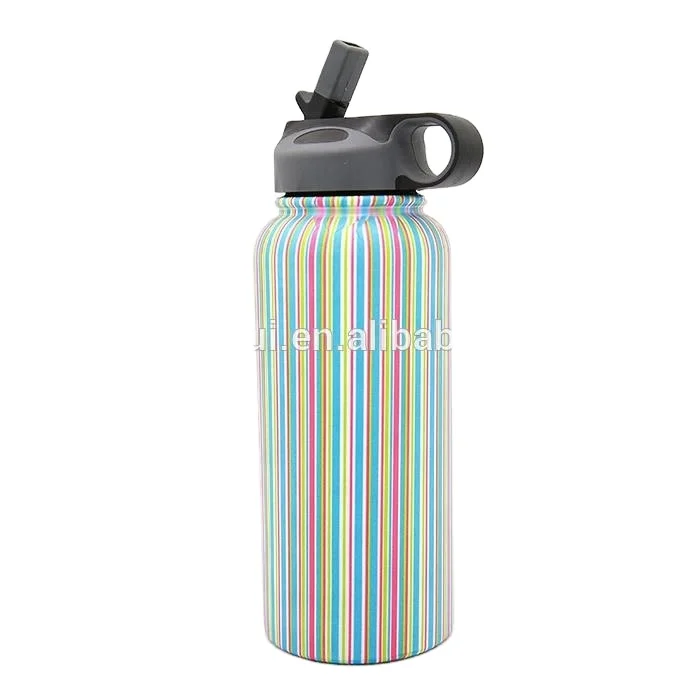 10-40 OZ Fashion Shaped Double Wall Stainless Steel Water Bottle With Straw, Insulated BPA Free Stainless Steel Water Bottle