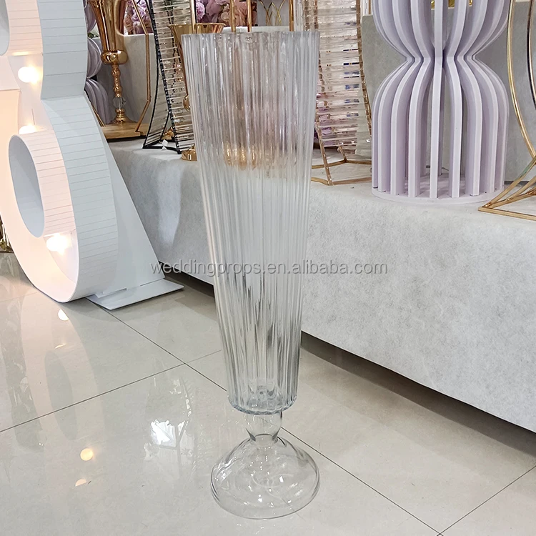 Wedding Decoration Tall Gold Metal Flower Vase Gold Table Centerpieces Flower Stand