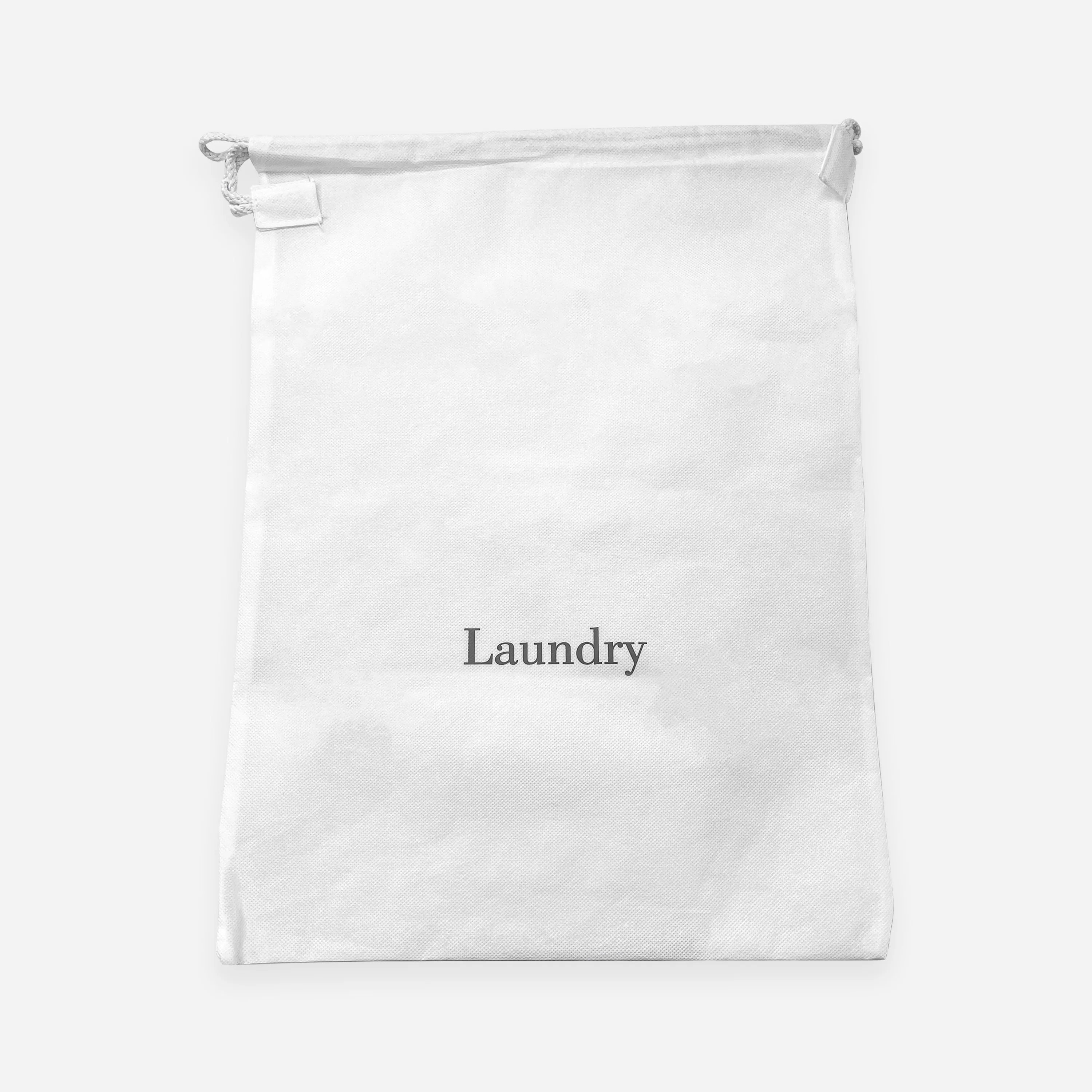 Latest Custom logo printed non woven drawstring bag eco nonwoven travel hotel laundry bag