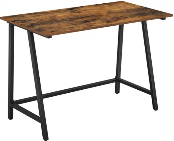modern Simple Metal Frame Wooden Desktop home study computer table