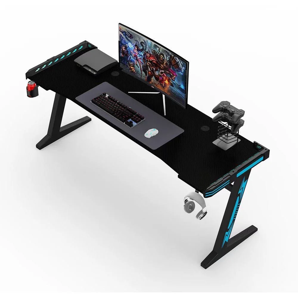 WoodenWork Desk With LED Lights Office GameTable