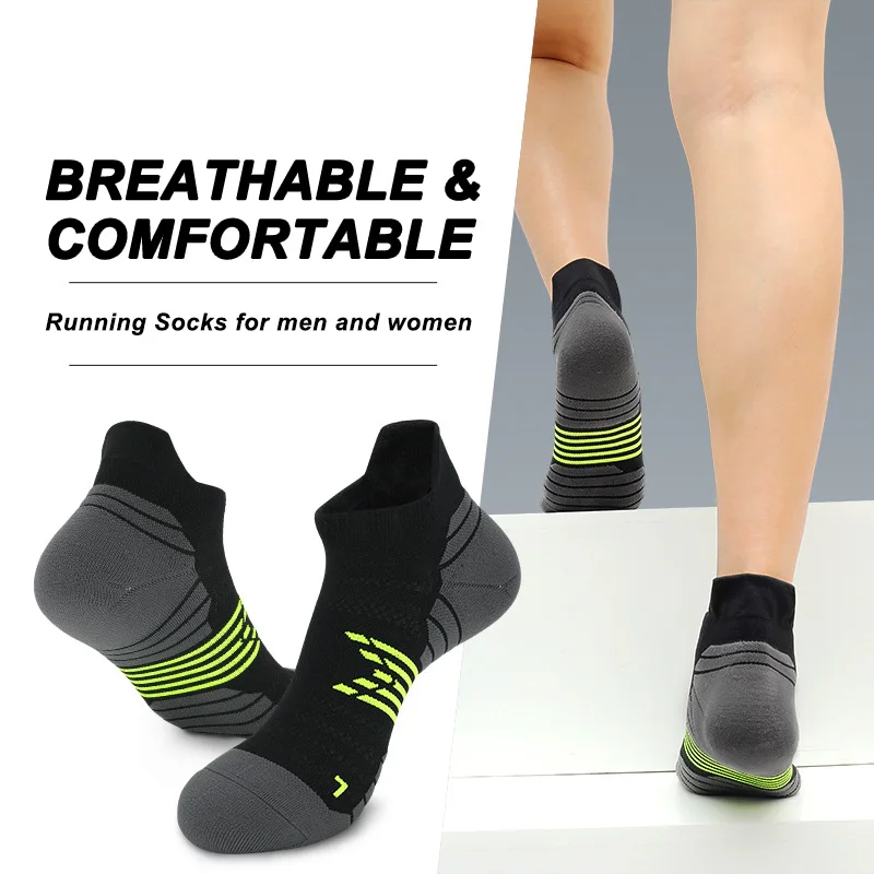 Custom Logo OEM Wholesale Tab Low Cut Breathable Cushioned Terry Thick Quick Dry Athletic Short Ankle Sports Running Soc