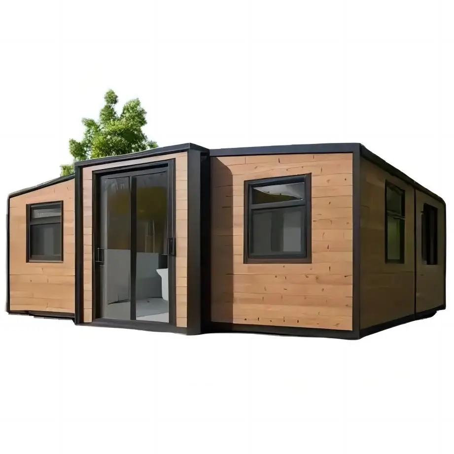 New Zealand Standard Fold Container House prices Prefab Building homes store 30ft Expandable Container House with swimming pool