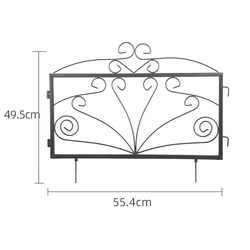 Factory Custom Size 4 pieces aluminium metal fencing homes and garden  cheap garden fences for sale