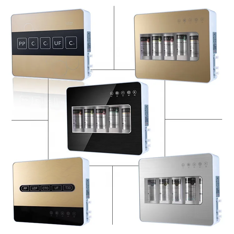 OEM/ODM Home Kitchen Sink PP GAC CTO UF T33 5 Stage Direct Drinking UF Water Filter alkaline water purifier