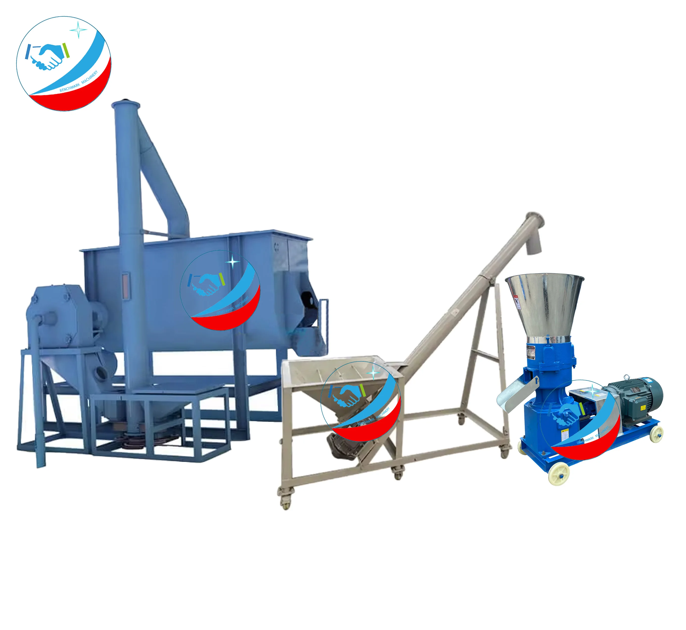 Factory 500-1500kg/h chicken feed making machine poultry pellet machine animal feed extruder feed processing machines granulator