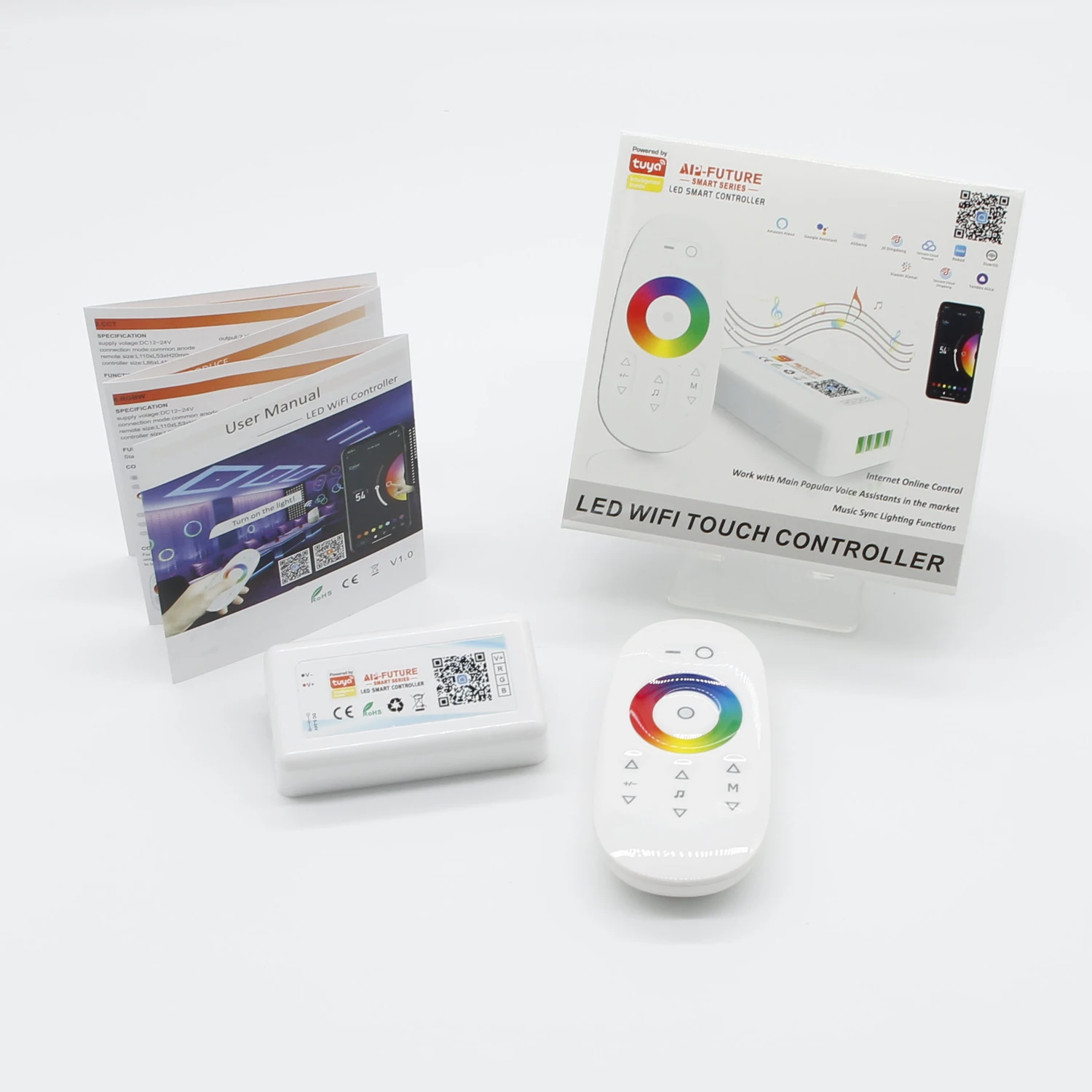 DC12V 24V 2.4Ghz Wireless RF Led Strip Touch Dimmer for 5050 3528 2835 5630 LED Lights 6A RGB Light Controller