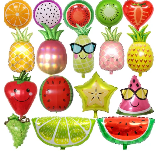 QIHUI Large fruit aluminum film balloon summer party  decoration atmosphere layout open modeling