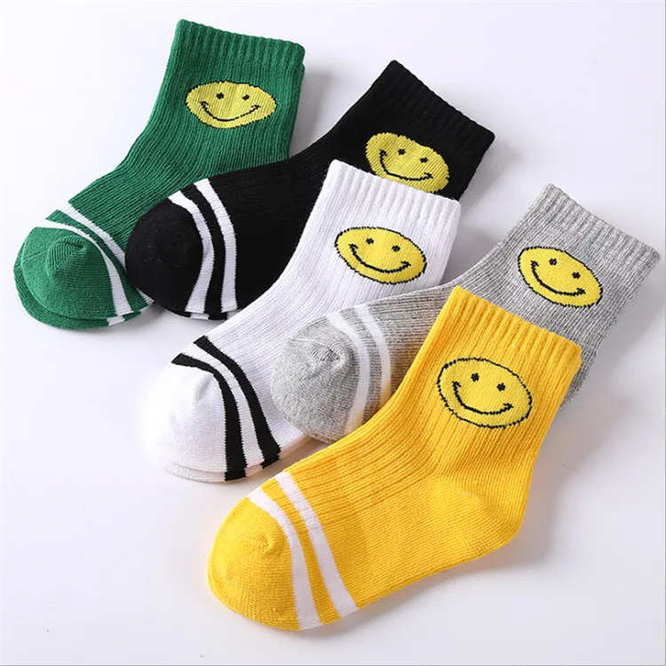 Wholesale Cheap Price  5 Pairs One Set Girl Socks Cotton Baby Sock In Stock Items Spring Baby Socks