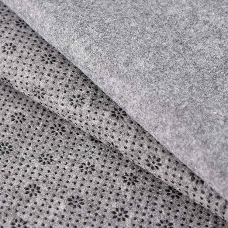 Factory price gray polyester 180g MOQ 1 meters non-woven non-slip fabric for sofa cover