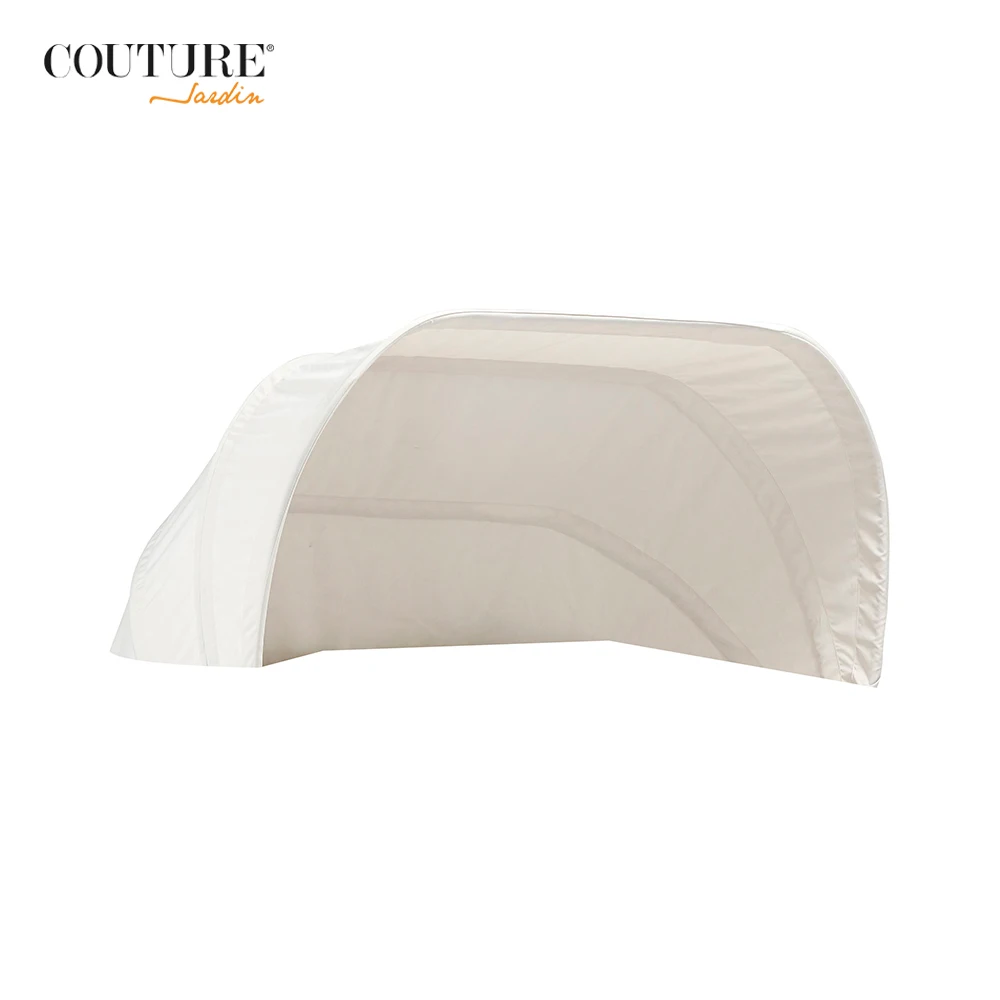Couture Curl  rattan sunbeds with canopy swimming pool furniture hotel garden sets sun loungers beach and sea