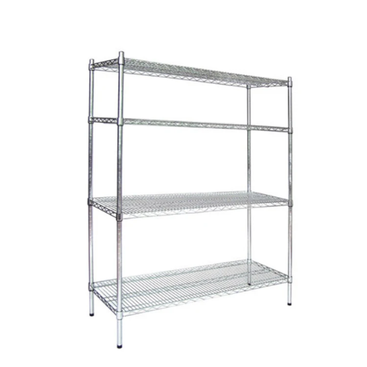 4 Layers Chrome Steel Wire Shelves Heavy Duty Chrome Wire Shelf