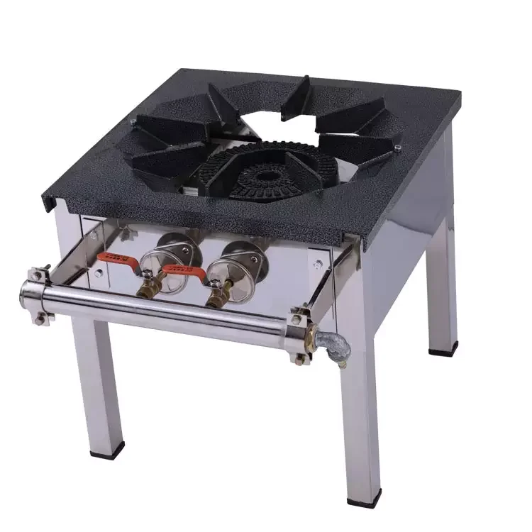 Lyroe High Rigidity Commercial Restaurant Canteen Soup Cooking Range Heavy 2 Burner Gas Stove
