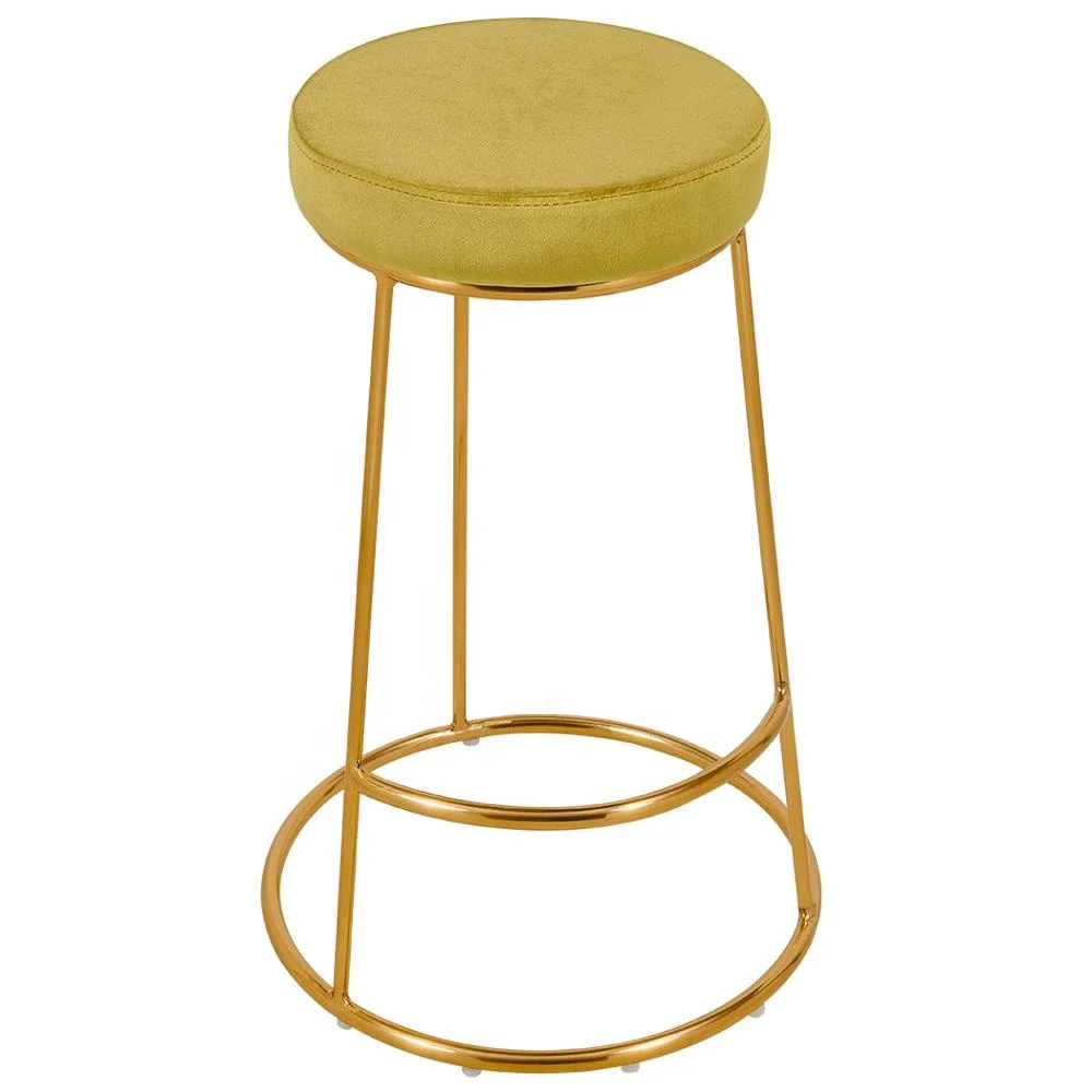 Бархатный бархатный стул с золотым гальваническим основанием для столовой и гостиной