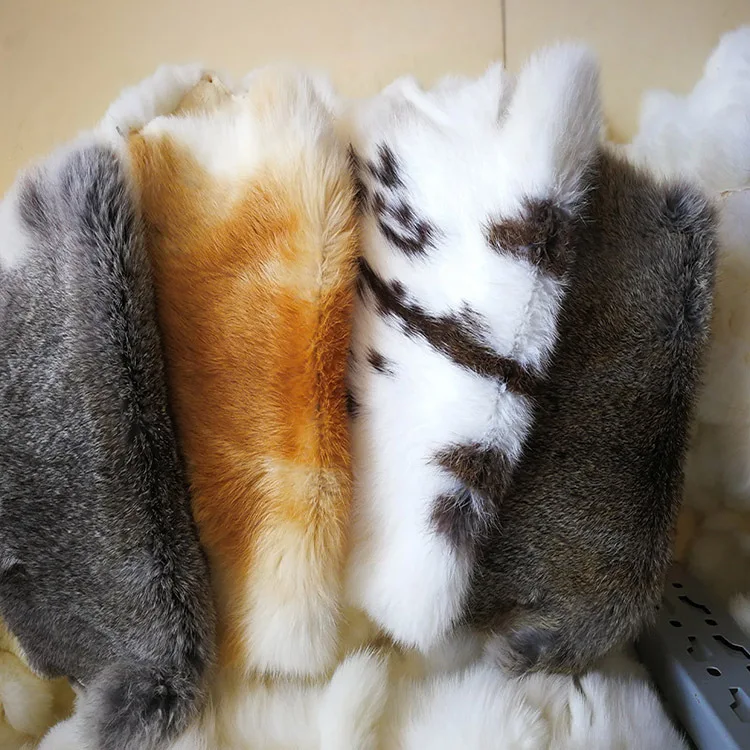 Real Rabbit skin 100% authentic Rabbit Fur skin for sale can be used for home spinning rabbit skin