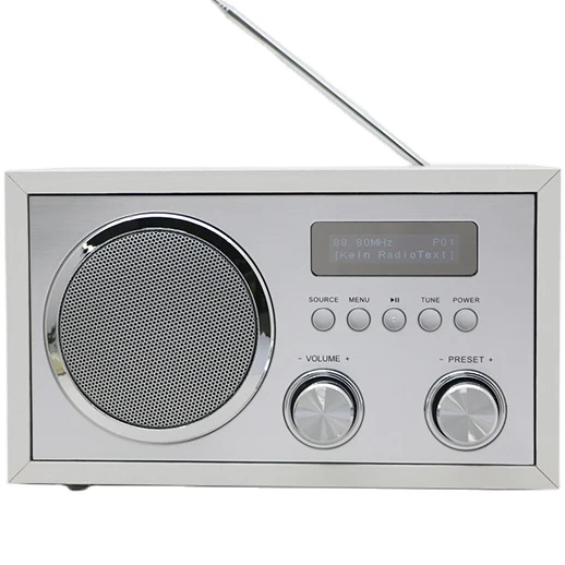 Wooden  home radio AUX-IN BLUETOOTH FM DAB Radios Built-in Mono Speaker