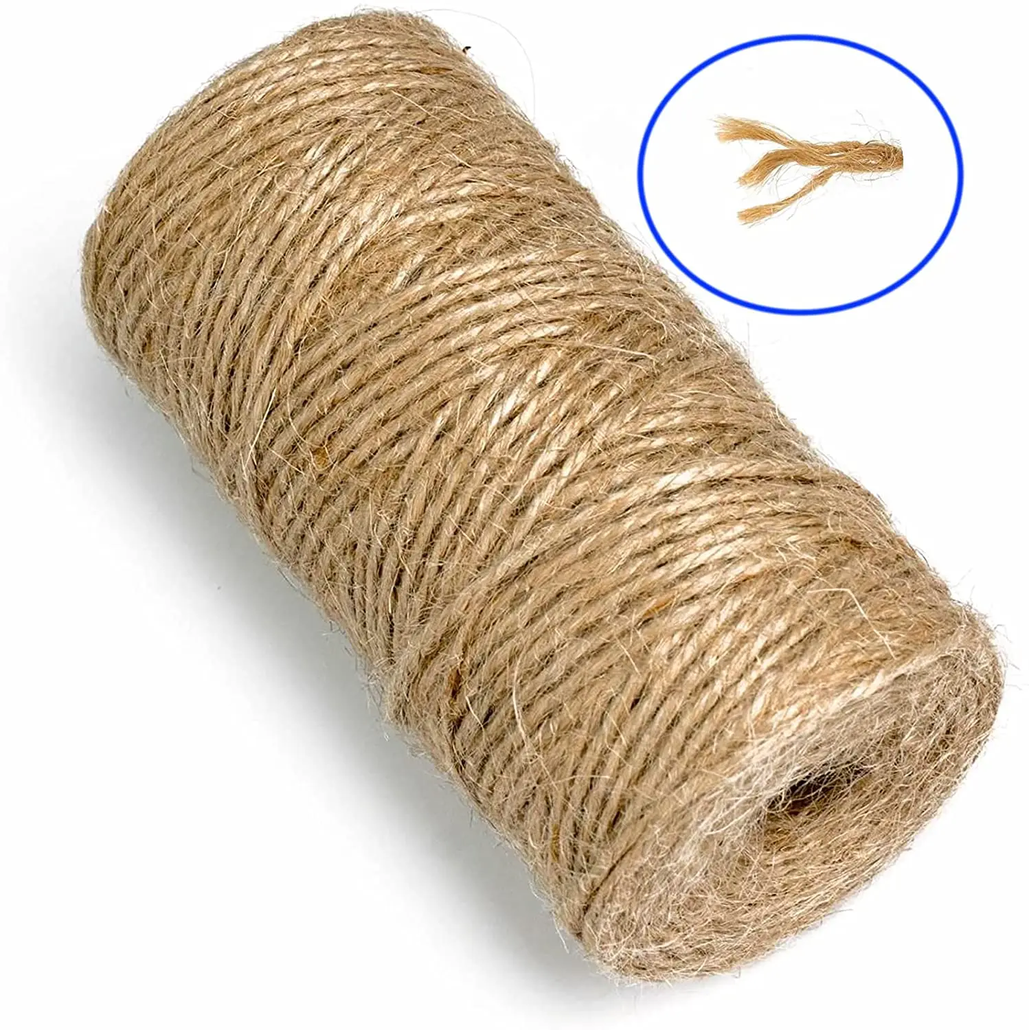 100% Natural Jute braided 2mm 3mm 4mm Twisted Rope DIY decoration Cord twine sisal manila Recyclable packaging rope