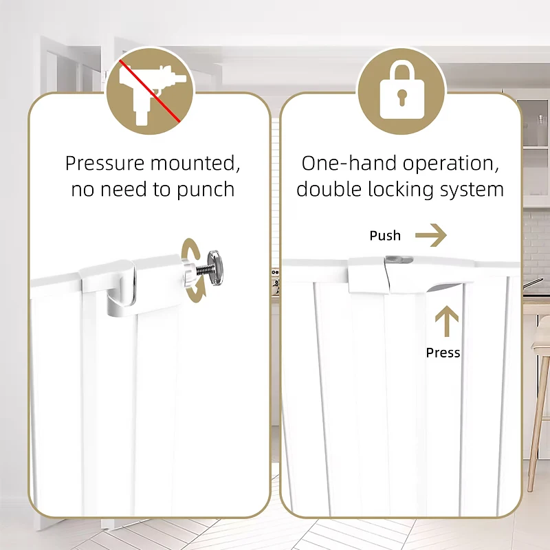 Baby Barrier Doors Stairs Magnetic Baby Gates Wide Baby Safety Gates To Protect Children
