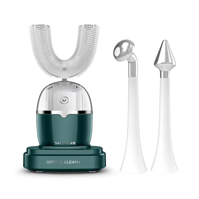 2021 Hot Sell Rechargeable 360 degree Ultrasonic Electrical Toothbrush U Shape Sonic Brush Tooth Whitening for adult