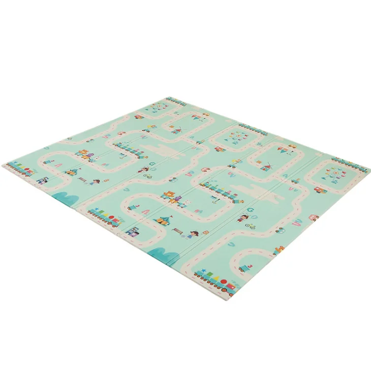 XPE Eco Friendly Custom Designed Rubber Fold Slippery Game Play Mat Soft Sublimation Print Toy