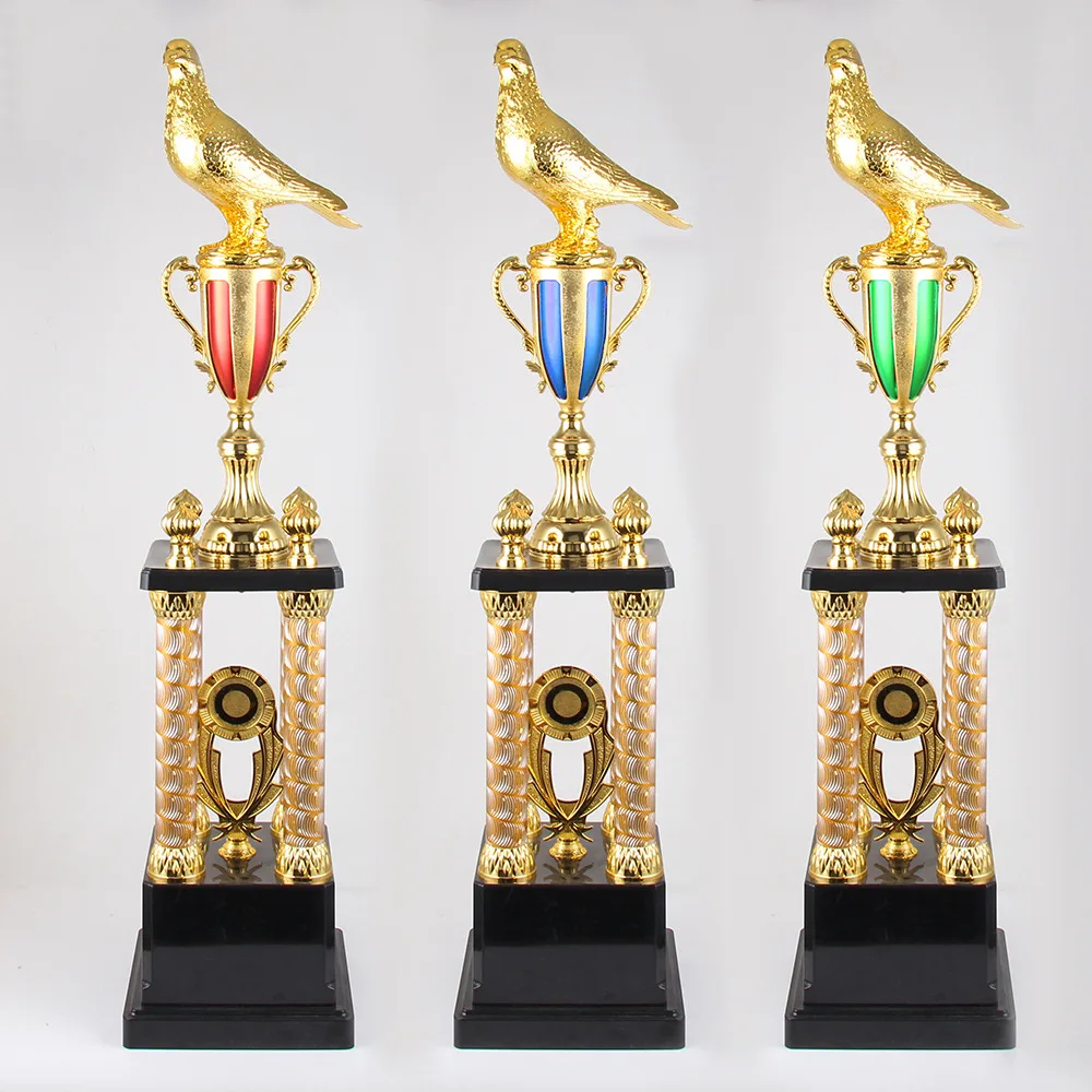 Factory direct sale Pigeon design resin trophy award many base wholesale price