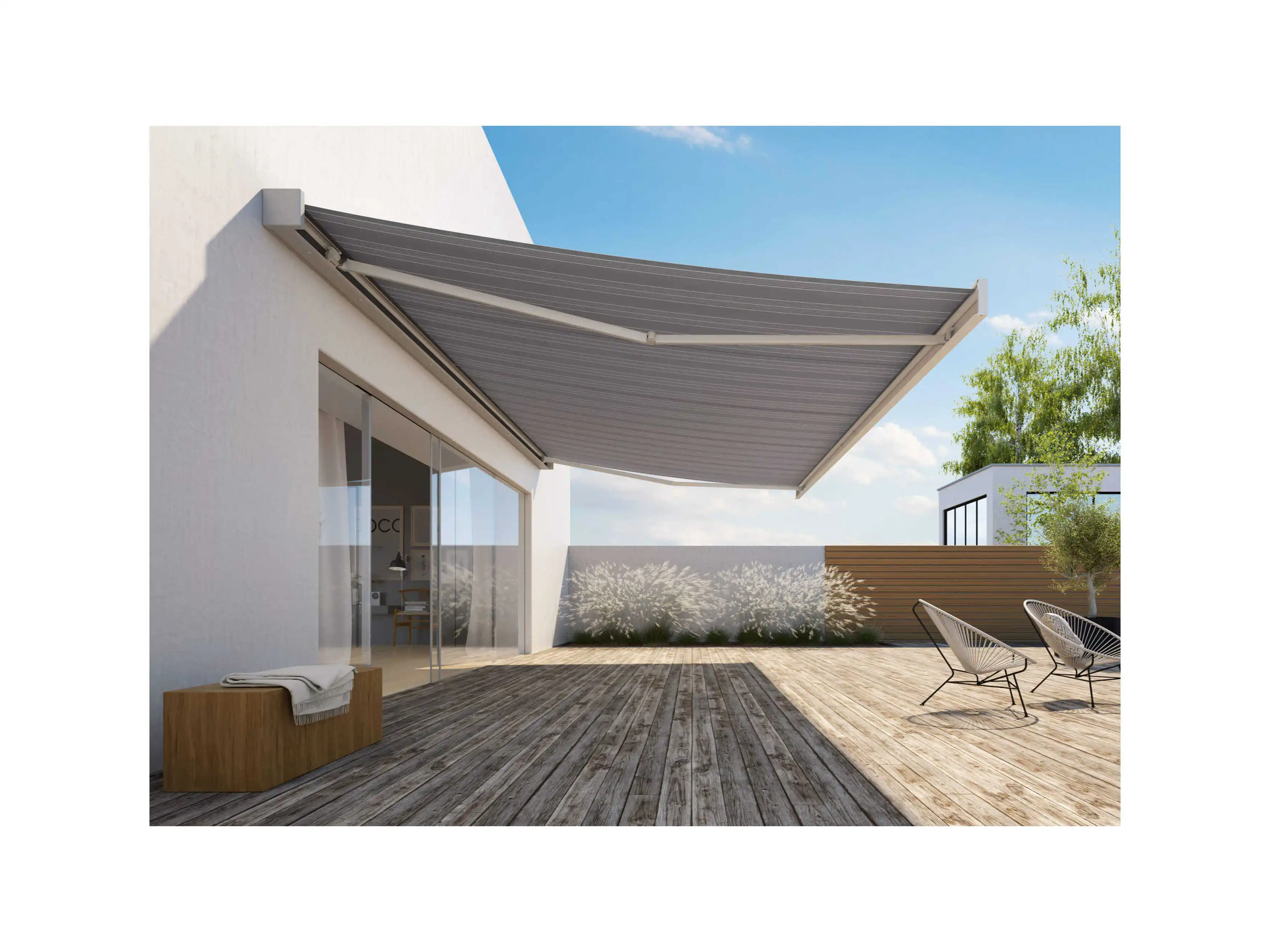 Long Life High Quality Elegant Patio Awnings With Built-In Led Lighting For Nighttime Outdoor Enjoyment