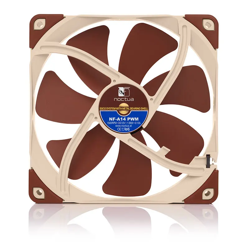 Noctua NF-A14 PWM SSO2 Magnetic Stable Bearing 14cm Fan Shock Pad Chassis Fan 12v/4pin 5v/3pin