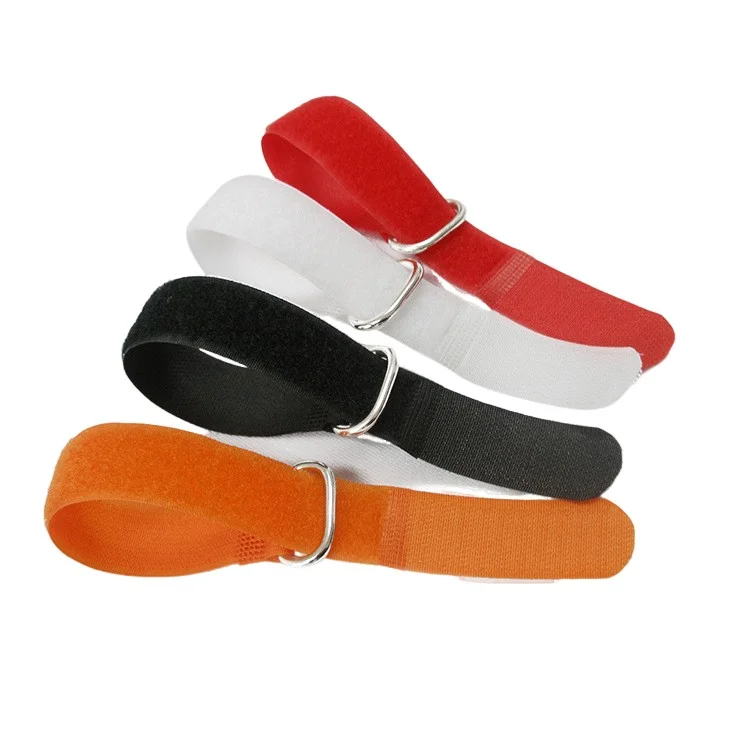 Custom Size Nylon Buckle Adjustable Battery Cable Power Special Velcroes Hook and Loop Strap Ties Belt Straps