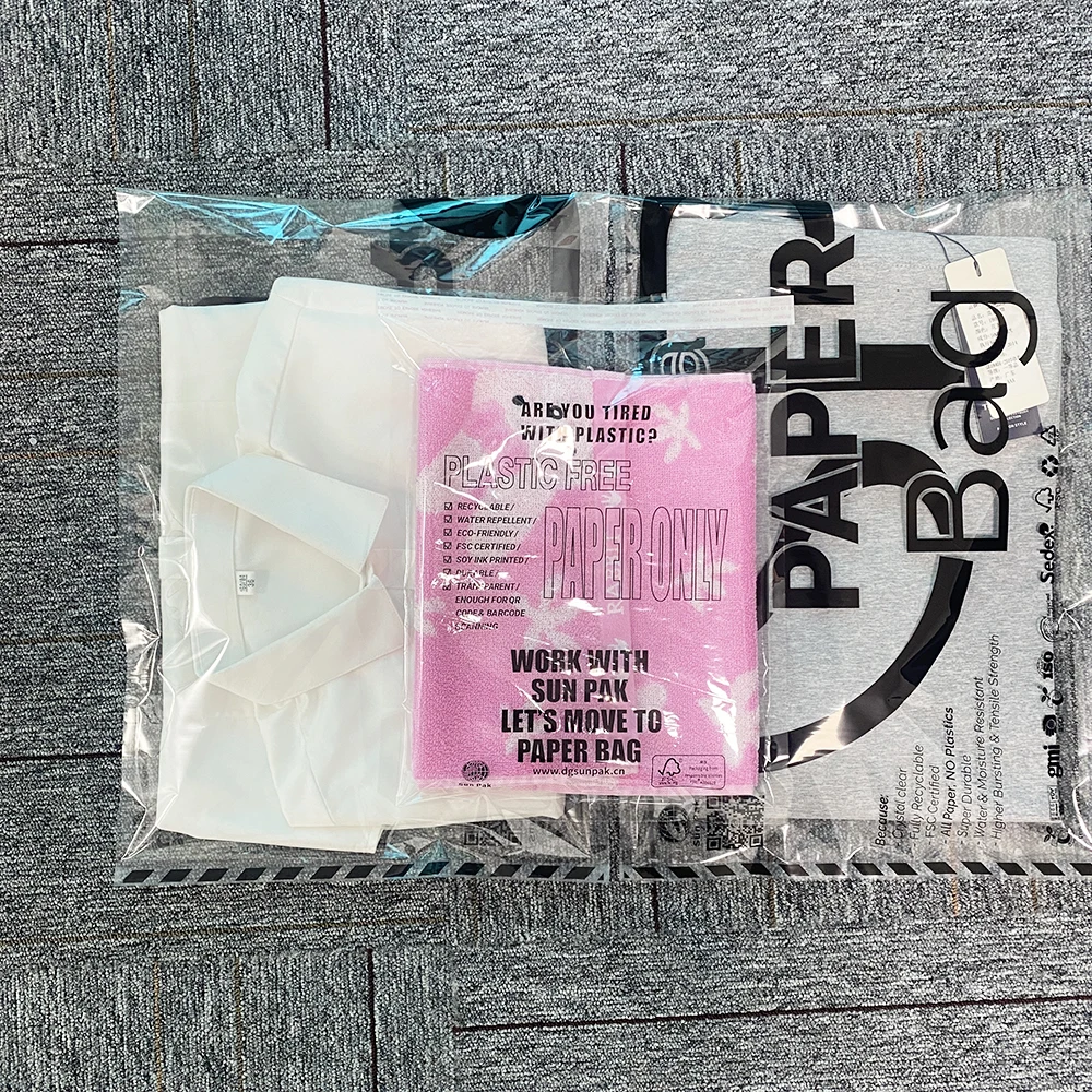 translucent cellulose clear paper bag cellophane fronted lucency paper bags with see through transparent window