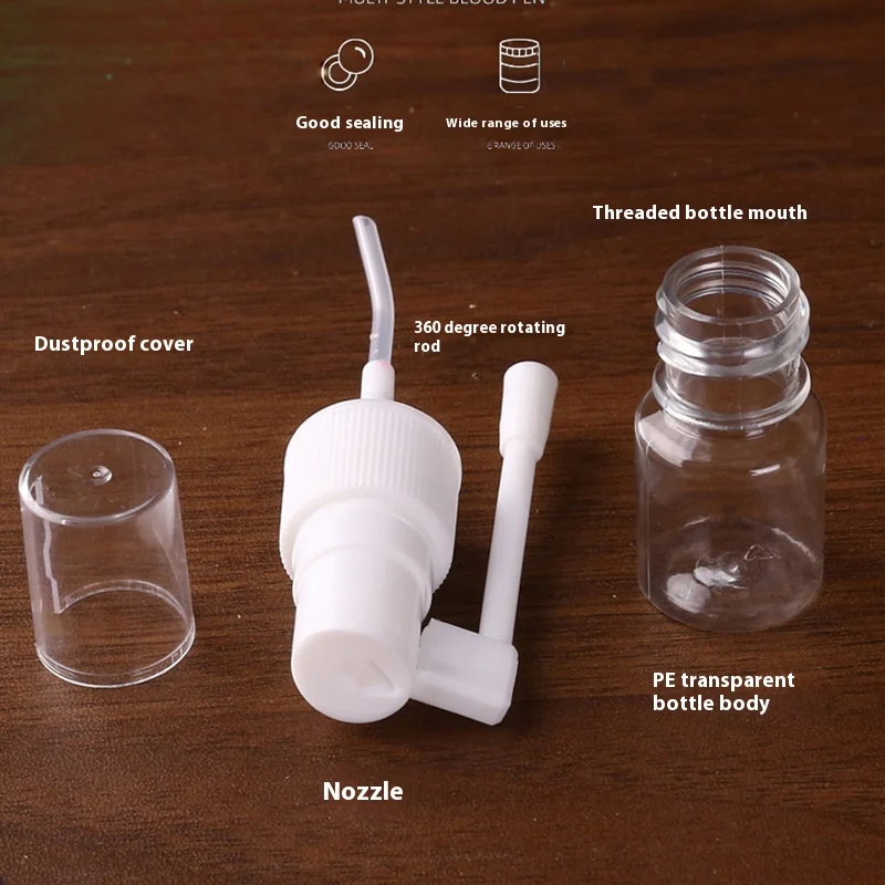 wholesale 10ml20ml30ml50ml elephant trunk spray bottle 360 degree rotating nozzle Plastic spray bottle for oral and nasal cavity
