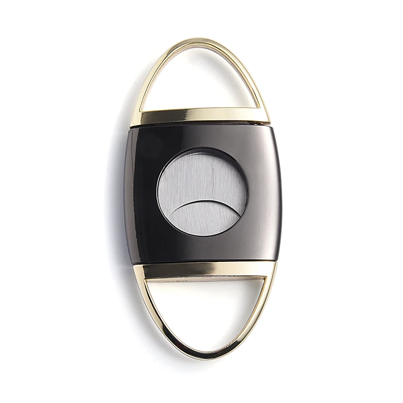 Stainless Steel Double Cigar Cutter Luxury Set Cigar Scissors Pocket Size Cigar Cutter