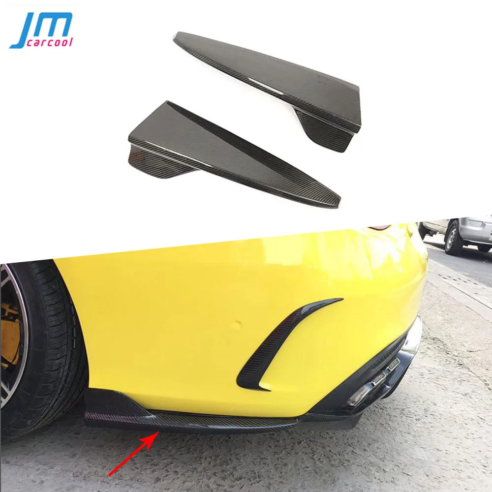 Carbon Fiber FRP Rear Bumper Lip Diffuser Splitters for Mercedes Benz C class W205 C205 C200 C250 C300 C63 AMG Sport 2015 - 2019