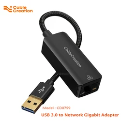 CableCreation USB Ethernet Adapter USB 3.0 to Network Gigabit RJ45 LAN 10/100/1000 Mbps Adapter converter
