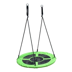 CE ASTM Approved Round Black Mat Canvas Nest Sensory Swing Set with Tree Hanging Straps for Kids