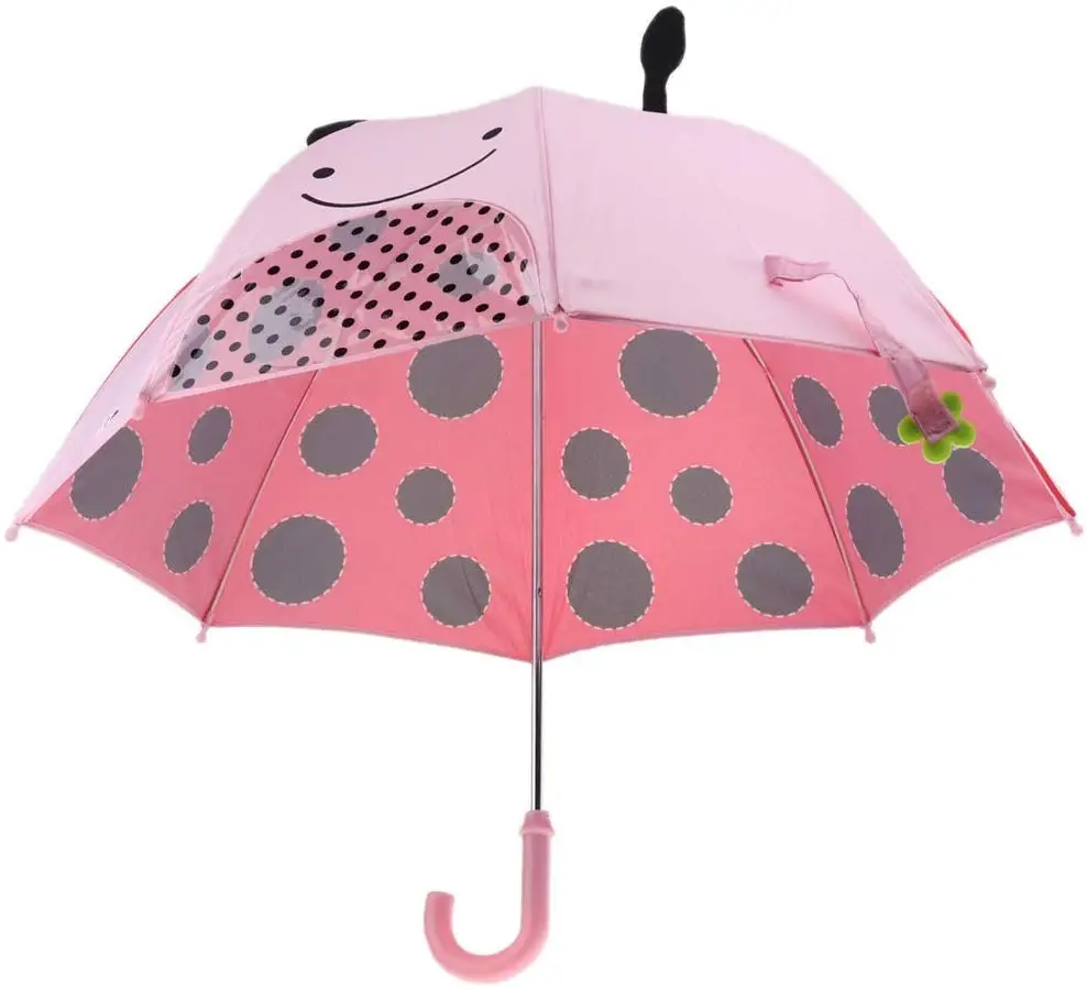 OVIDA With Ears Cartoon Children Customized Photography Lovely Lady Bug Umbrella 3D Animals Kid Umbrella with Logo Print